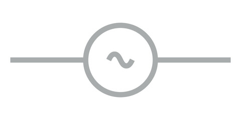 AC voltage source symbol icon vector illustration