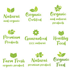 Organic food, natural product, healthy life and farm fresh for food and drink promotion.