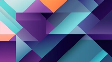 Abstract geometric background with colorful triangles.Generative Ai