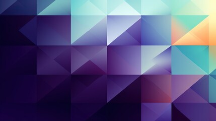 Abstract geometric background with colorful triangles.Generative Ai