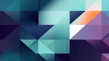 Fototapeta premium Abstract geometric background with colorful triangles.Generative Ai