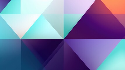 Abstract geometric background with colorful triangles.Generative Ai