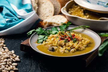 South American Gastronomy: A Tasty Bowl of Argentine Locro with Pumpkin and Corn
