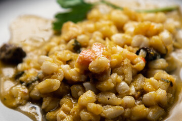 South American Gastronomy: A Tasty Bowl of Argentine Locro with Pumpkin and Corn