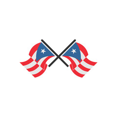 Puerto rico flags icon set, Puerto rico independence day icon set vector sign symbol