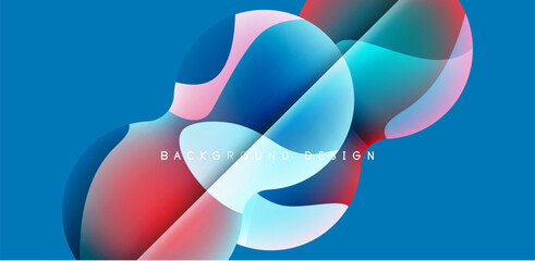 Spheres and circles abstract background, trendy colorful design. Vector Illustration For Wallpaper, Banner, Background, Card, Book Illustration, landing page