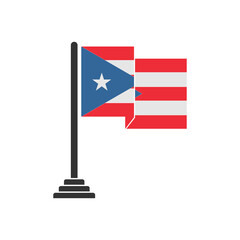 Puerto rico flags icon set, Puerto rico independence day icon set vector sign symbol
