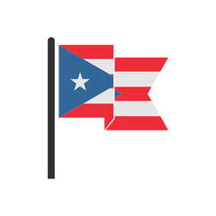 Puerto rico flags icon set, Puerto rico independence day icon set vector sign symbol