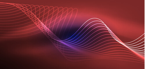 Abstract background neon wave. Hi-tech design for wallpaper, banner, background, landing page, wall art, invitation, prints, posters