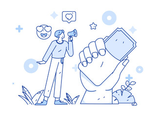 Internet finance and wealth management investment flat vector concept operation hand drawn illustration
