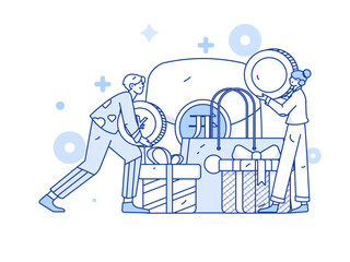 Internet finance and wealth management investment flat vector concept operation hand drawn illustration
