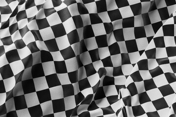 Folds of checkered fabric. Texture. Close-up. 3d illustration. High quality 3d illustration
