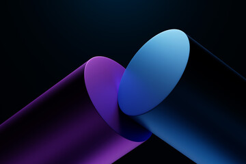 Abstract 3d rendering of a modern geometric background. Minimalistic design for poster, cover,...