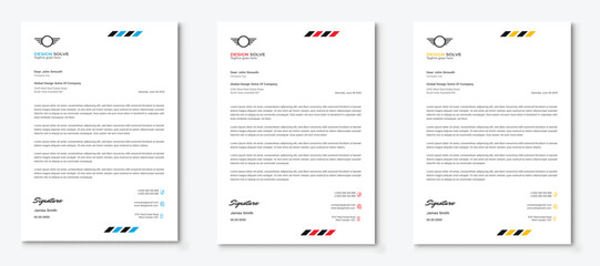 Abstract Letterhead Design Modern Business Letterhead Design Template