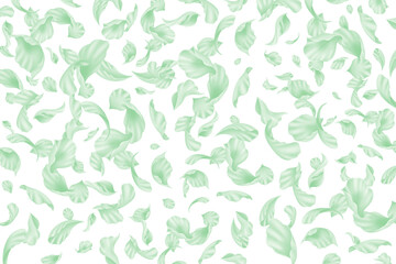 緑 花びら 花吹雪