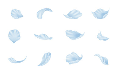 青 花びら 素材 セット