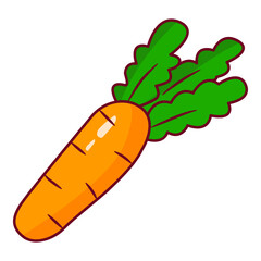 carrot Flat. Vector Illustration