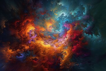 Obraz na płótnie Canvas Spectrum of Happiness: A Kaleidoscope of Rich Hues in the Spiritual Realm Generative AI 15