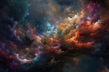 Obraz na płótnie Canvas Spectrum of Happiness: A Kaleidoscope of Rich Hues in the Spiritual Realm Generative AI 7