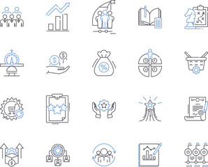 Digital Transformation outline icons collection. digital, transformation, technology, automation, cloud, analytics, artificial vector and illustration concept set. intelligence, online, agile linear
