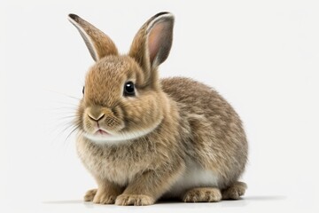 Fototapeta premium bunny from Easter isolated on a white backdrop. Generative AI