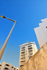 Low angle view of modern condo building in Armacao de Pera