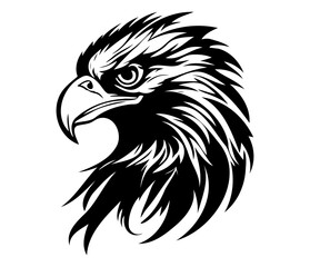  Eagle Face, Silhouettes Eagle Face SVG, black and white Eagle vector