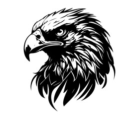  Eagle Face, Silhouettes Eagle Face SVG, black and white Eagle vector