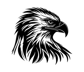  Eagle Face, Silhouettes Eagle Face SVG, black and white Eagle vector