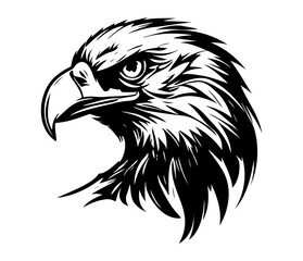  Eagle Face, Silhouettes Eagle Face SVG, black and white Eagle vector