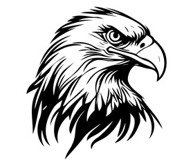  Eagle Face, Silhouettes Eagle Face SVG, black and white Eagle vector