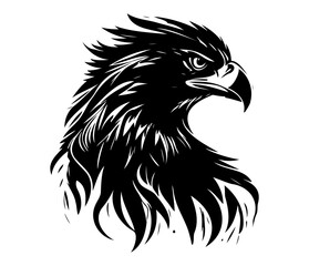  Eagle Face, Silhouettes Eagle Face SVG, black and white Eagle vector