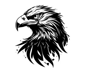  Eagle Face, Silhouettes Eagle Face SVG, black and white Eagle vector