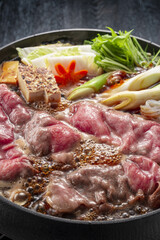 美味しい牛肉のすき焼き