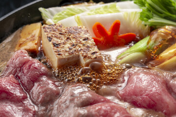 美味しい牛肉のすき焼き