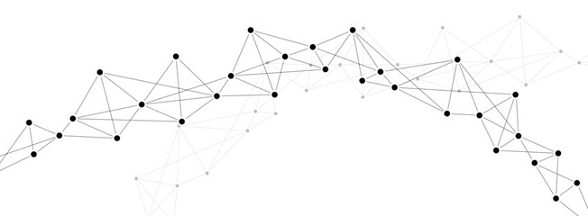 Fototapeta premium Network plexus polygonal connect lines and dots technology background template.
