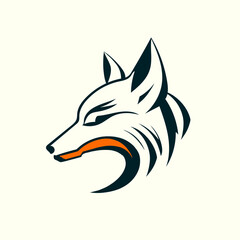 Obraz premium Stylist modern fox logo illustration design