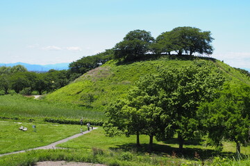Fototapeta na wymiar 丸墓山古墳（埼玉古墳群）, Maruhakayama Burial Mound in The Sakitama Burial Mounds, Gyoda City, Saitama Prefecture, Japan