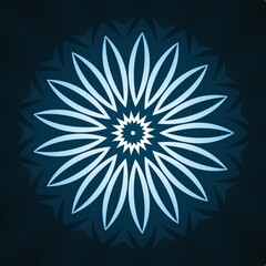 Mandala simple ornamental decoration for element design in blue color
