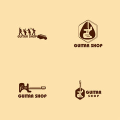 Guitar shop vintage logo