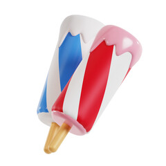 3d sweet tasty ice cream icon illustration, delicious snack sign element