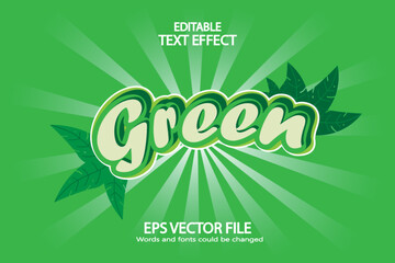 Editable green text effect