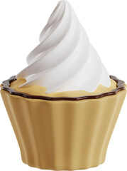 3d tasty sweet food and snack illustration in isolated background