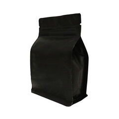 Black Pouch Packaging on White Background