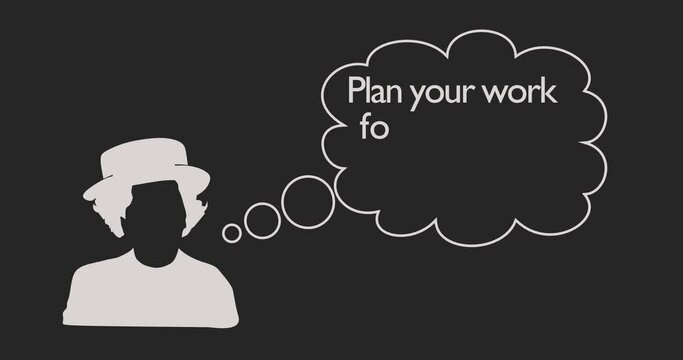 Margaret Thatcher simple style silhouette portrait. Bubble speech with quote