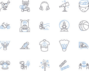 Art therapy outline icons collection. Art, Therapy, Painting, Drawing, Sculpting, Crafting, Music vector and illustration concept set. Creative, Expression, Mandalas linear signs