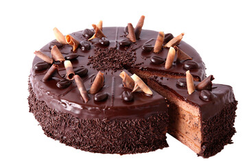 chocolate cake with chocolate sprinkles