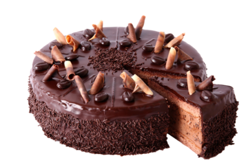 chocolate cake with chocolate sprinkles