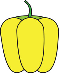 vector stuffed peppers and peppers vegetable illustrations