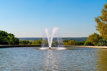 Fountain in  La Monta&ntilde;a Park in Madrid